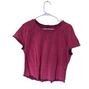 3/$10 Pink Crop T-Shirt with Fitted Style